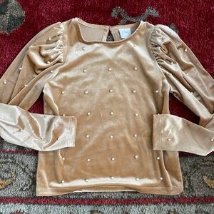 Zara pearl velvet top. NWOT